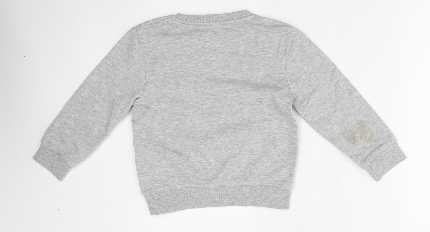 Primark Boys Grey   Pullover Jumper Size 6-7 Years