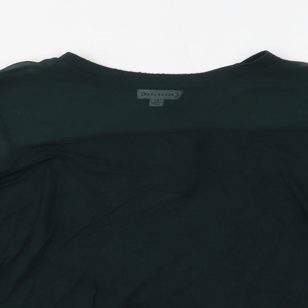 Warehouse Womens Green   Basic Blouse Size 12