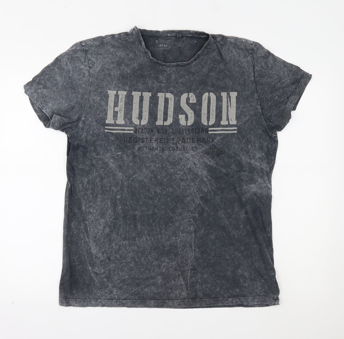 TU Mens Grey    T-Shirt Size L  - hudson