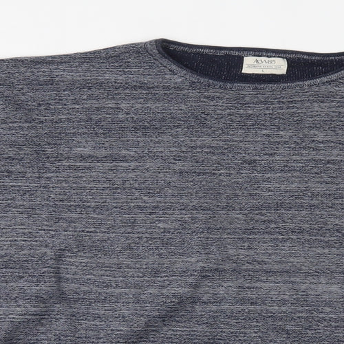 Matalan Mens Grey Striped  Pullover Jumper Size L
