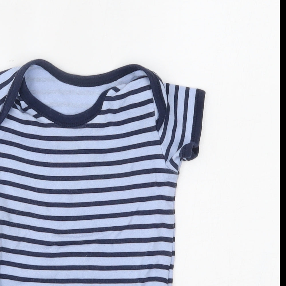 Matalan Baby Blue Striped  Babygrow One-Piece Size 6-9 Months