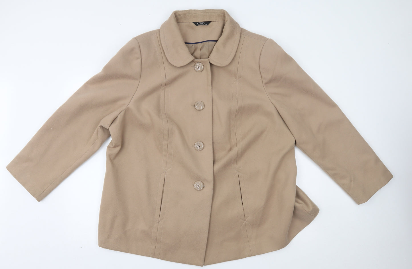 BM Womens Beige   Jacket Coat Size 24