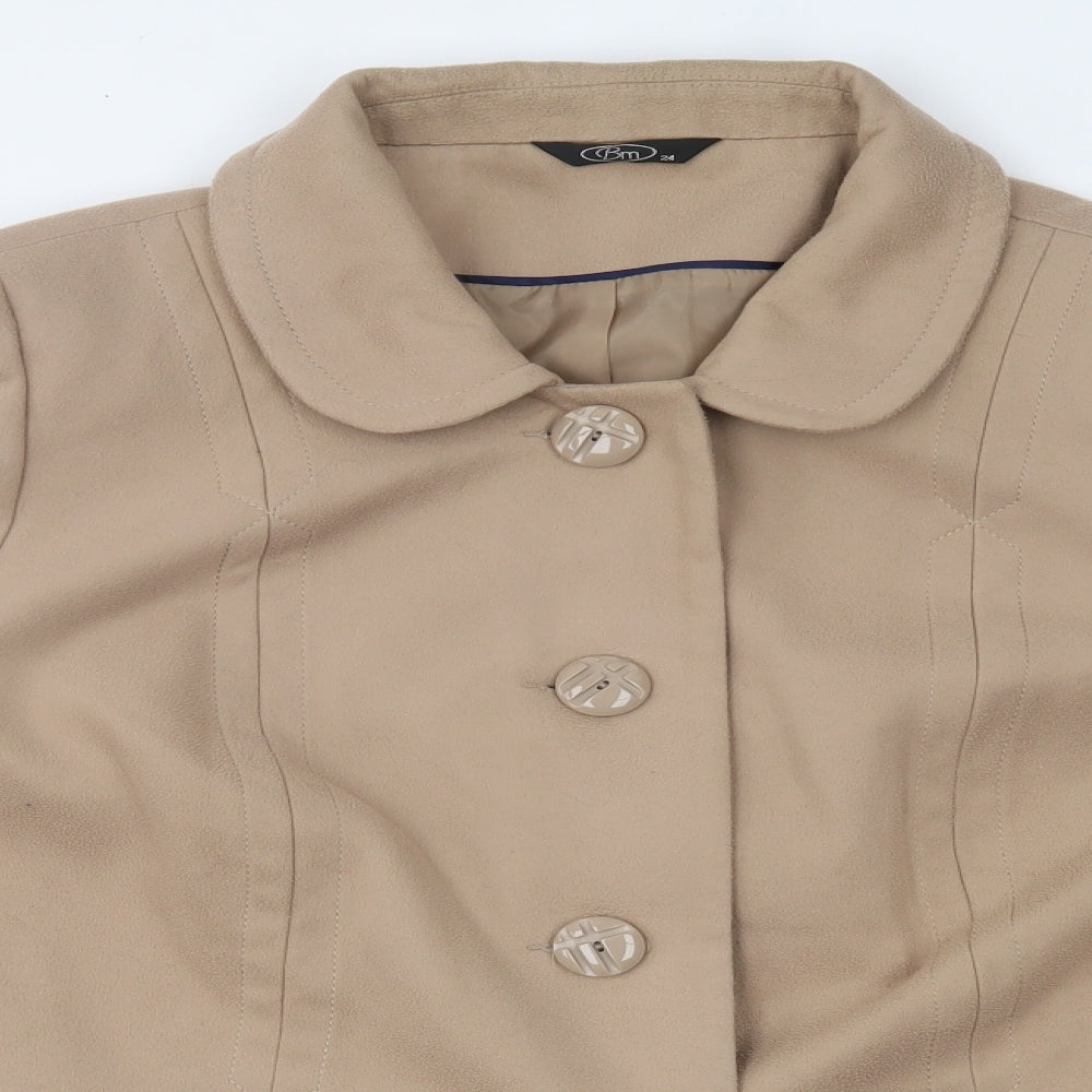 BM Womens Beige   Jacket Coat Size 24