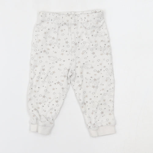 George Baby White    Pyjama Pants Size 9-12 Months  - star pattern