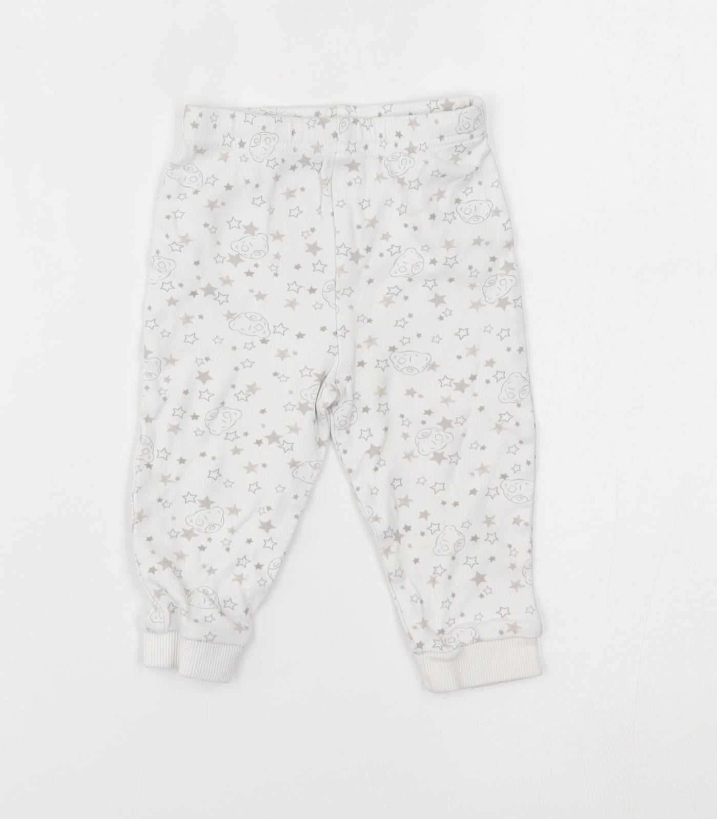 George Baby White    Pyjama Pants Size 9-12 Months  - star pattern