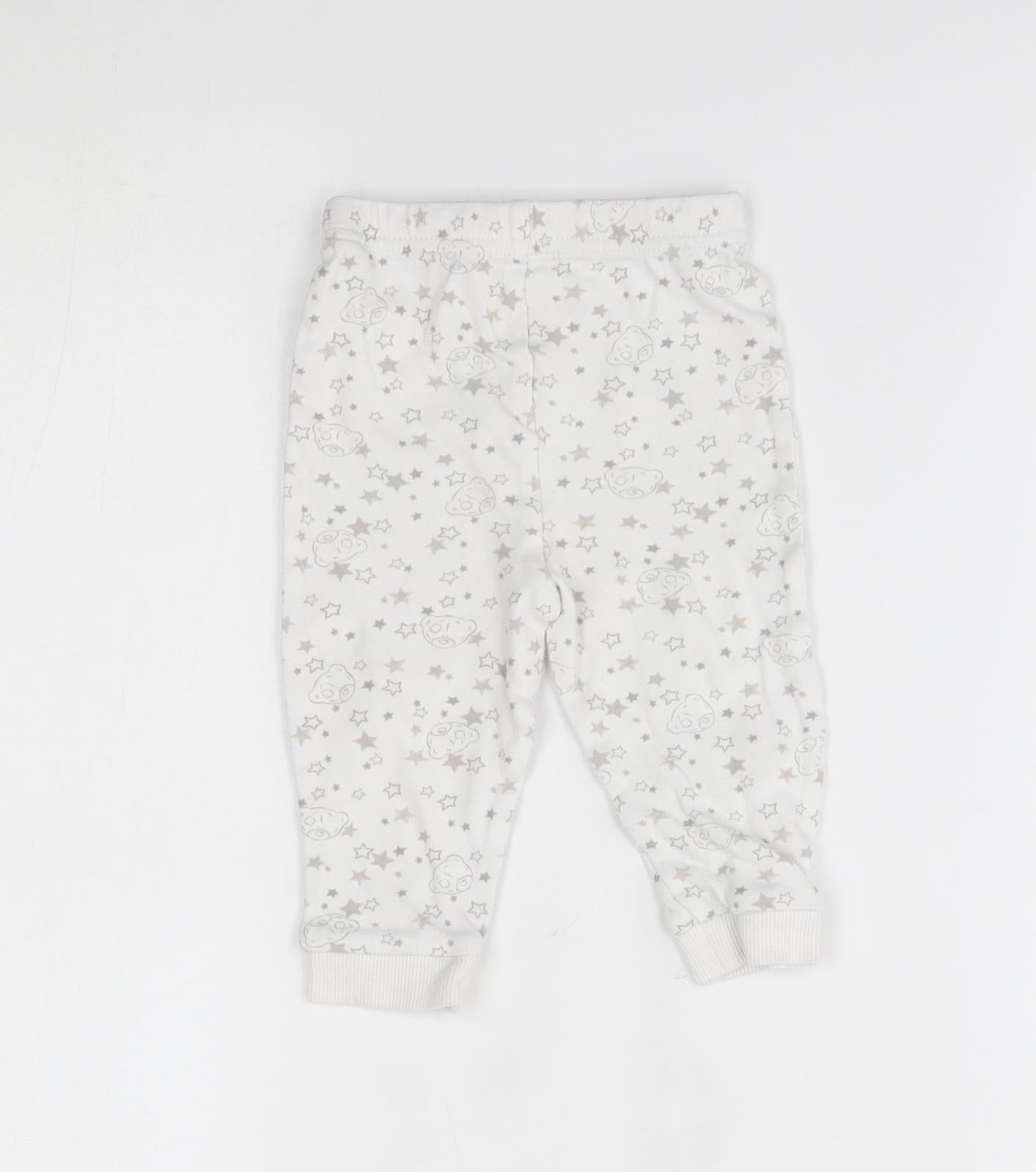 George Baby White    Pyjama Pants Size 9-12 Months  - star pattern