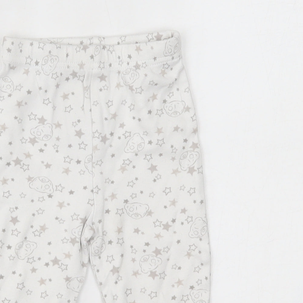 George Baby White    Pyjama Pants Size 9-12 Months  - star pattern