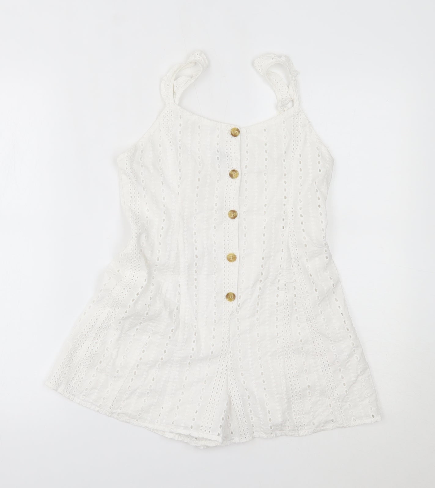 Primark Girls White   Romper One-Piece Size 10-11 Years
