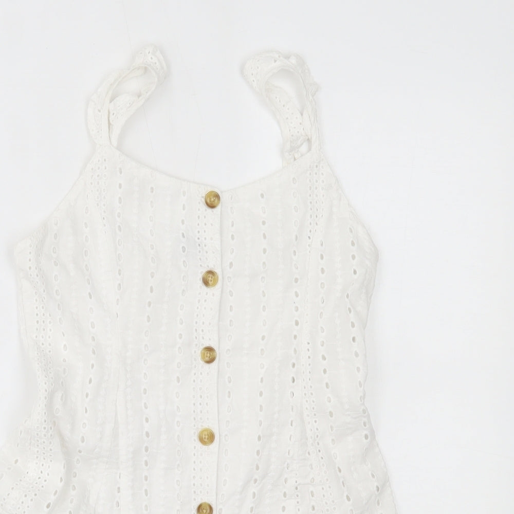 Primark Girls White   Romper One-Piece Size 10-11 Years