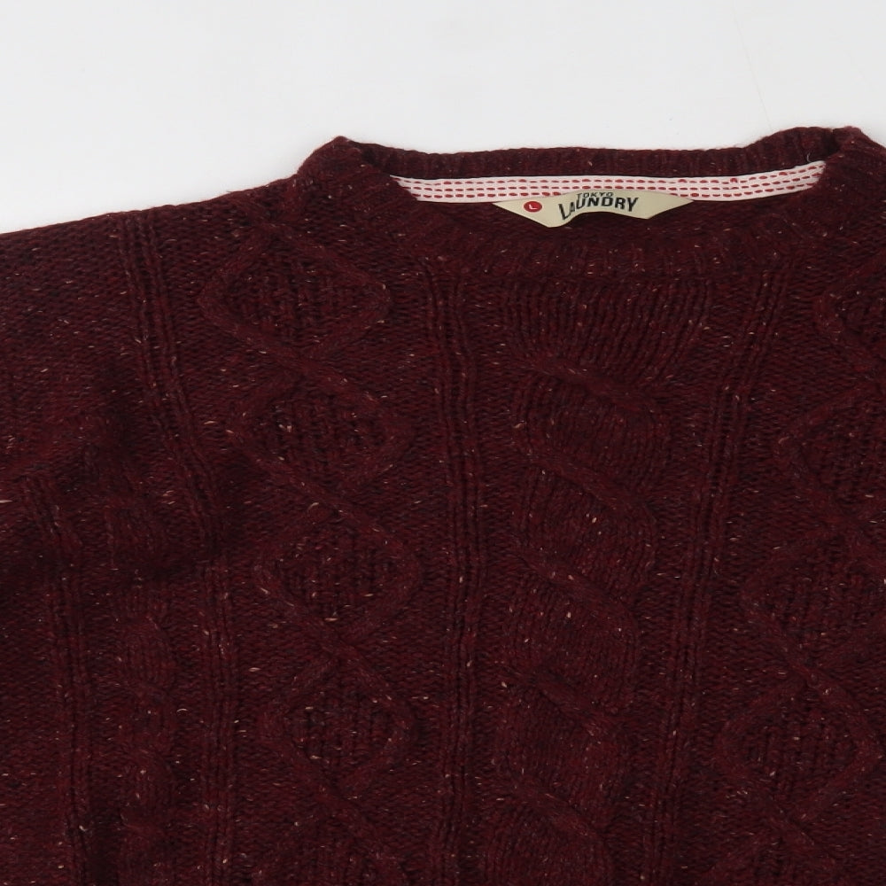 Tokyo Laundry Womens Red   Pullover Jumper Size L