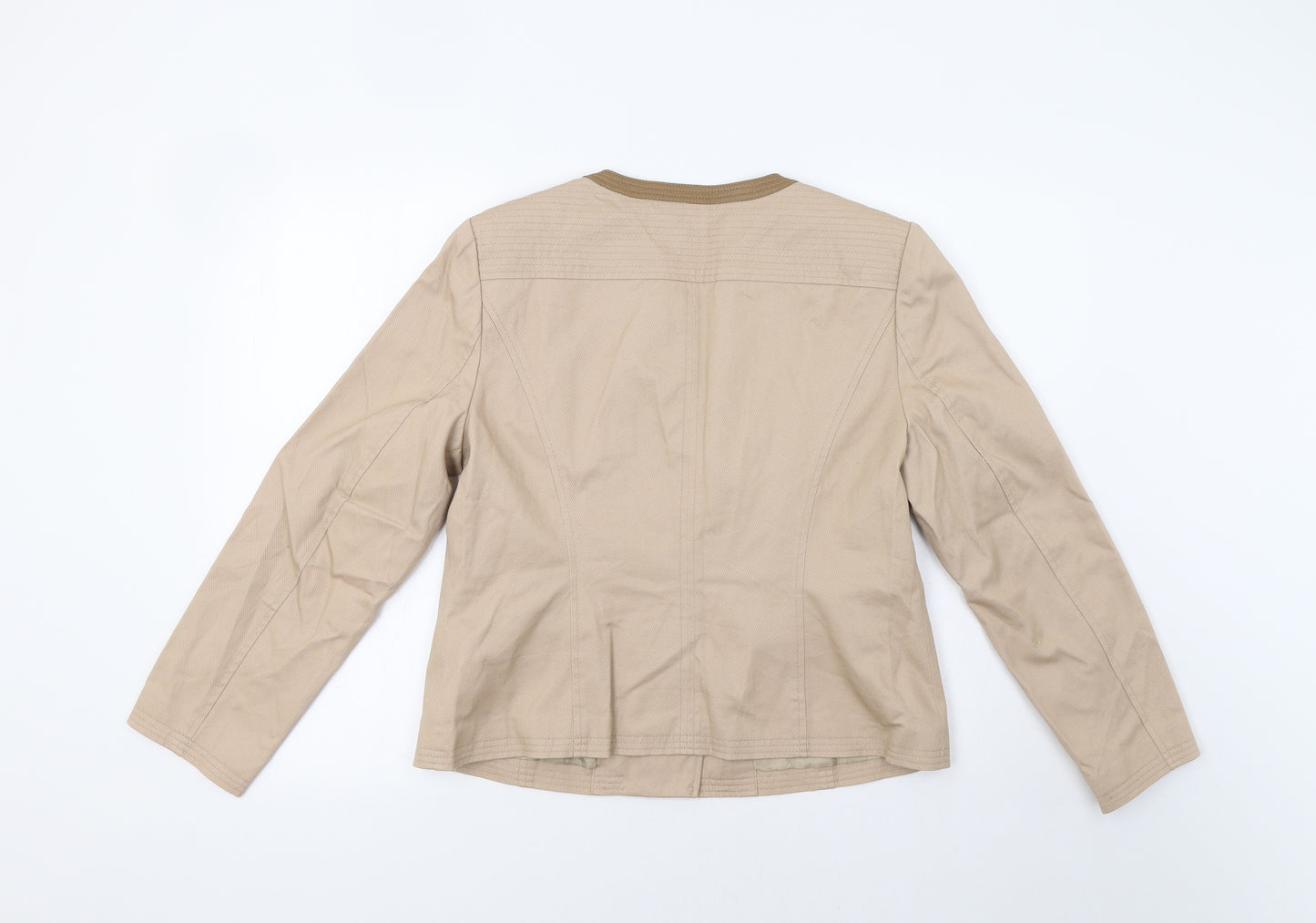 CC Petite Womens Beige   Jacket Blazer Size 14