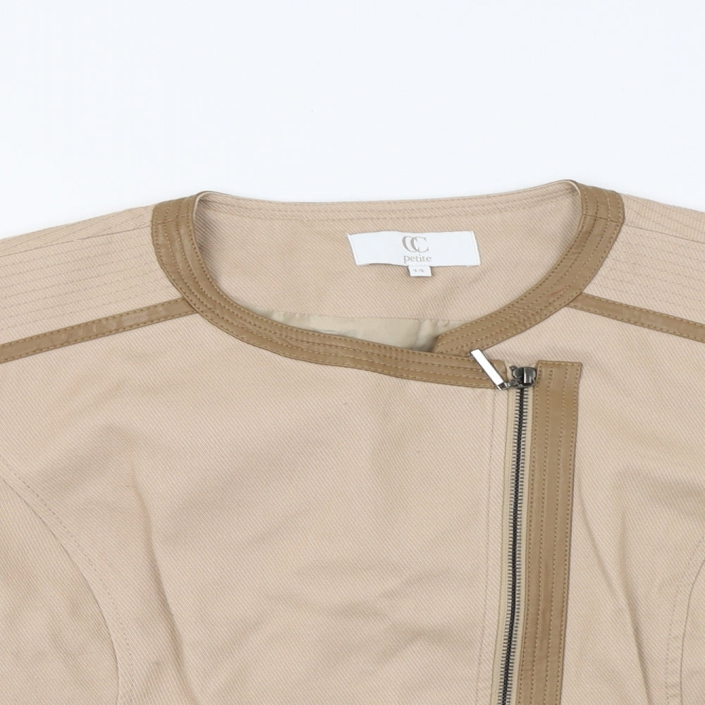 CC Petite Womens Beige   Jacket Blazer Size 14
