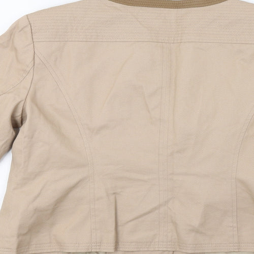 CC Petite Womens Beige   Jacket Blazer Size 14