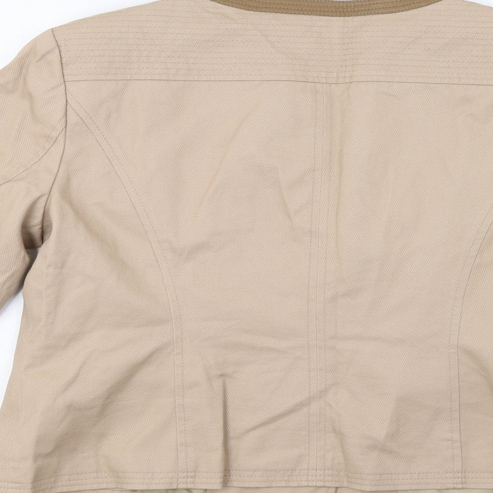 CC Petite Womens Beige   Jacket Blazer Size 14