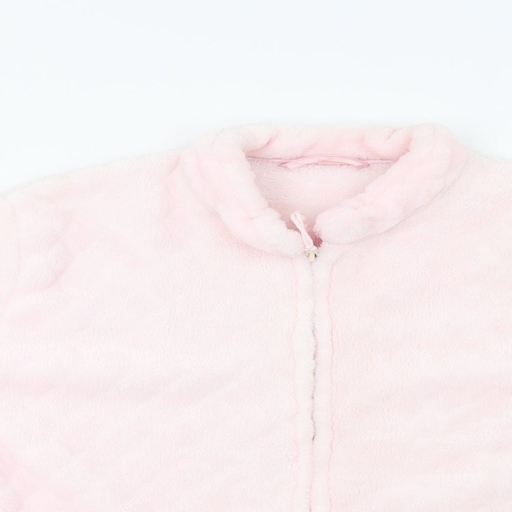 M&S Womens Pink  Fleece Top Pyjama Top Size 14