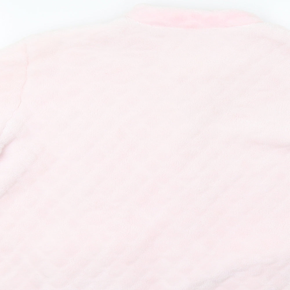 M&S Womens Pink  Fleece Top Pyjama Top Size 14