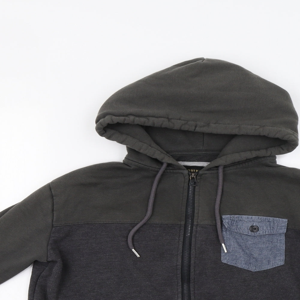 Quicksilver Mens Grey   Full Zip Hoodie Size S