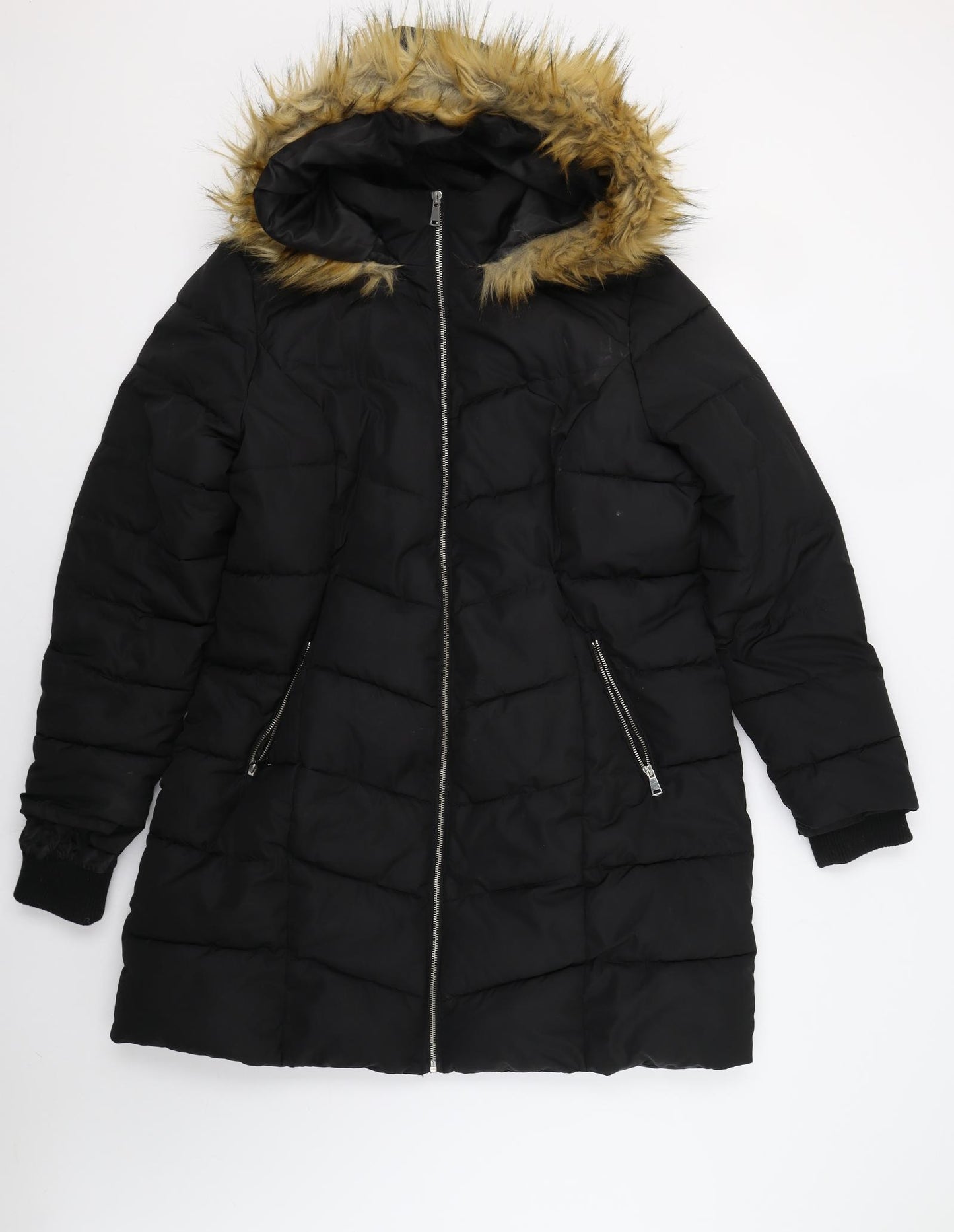 Papaya Womens Black   Puffer Jacket Jacket Size 20