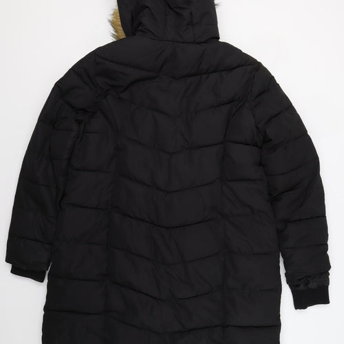 Papaya Womens Black   Puffer Jacket Jacket Size 20