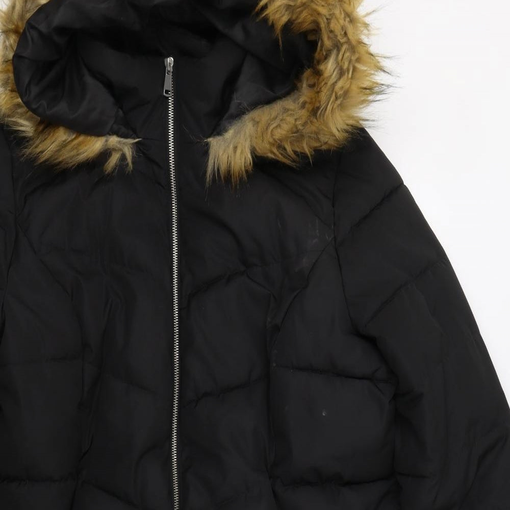 Papaya Womens Black   Puffer Jacket Jacket Size 20