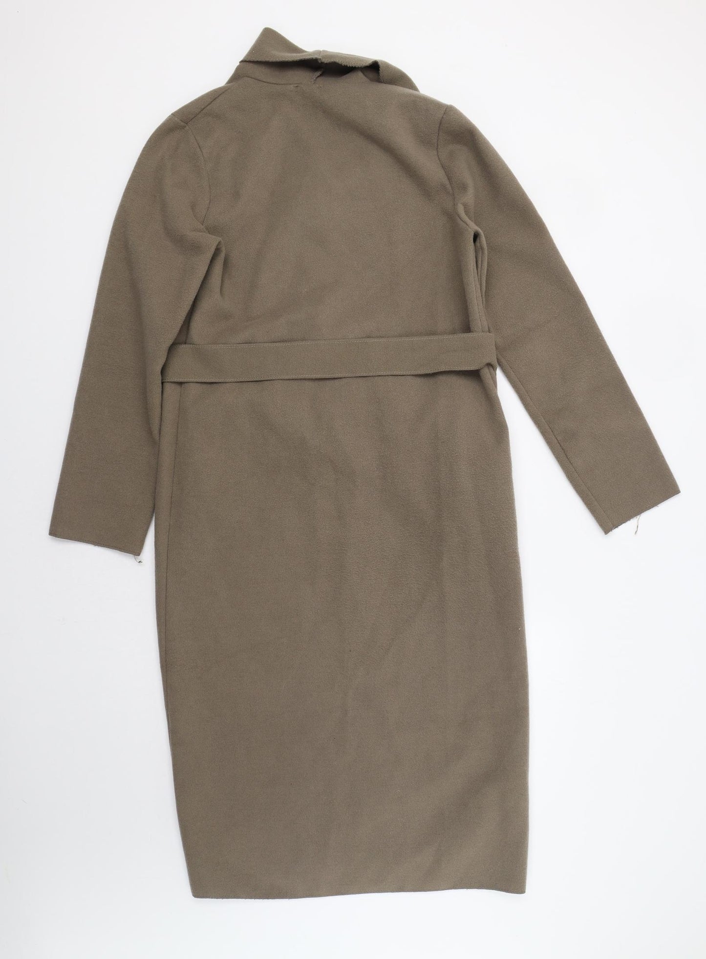 Boohoo Womens Brown   Overcoat Coat Size M