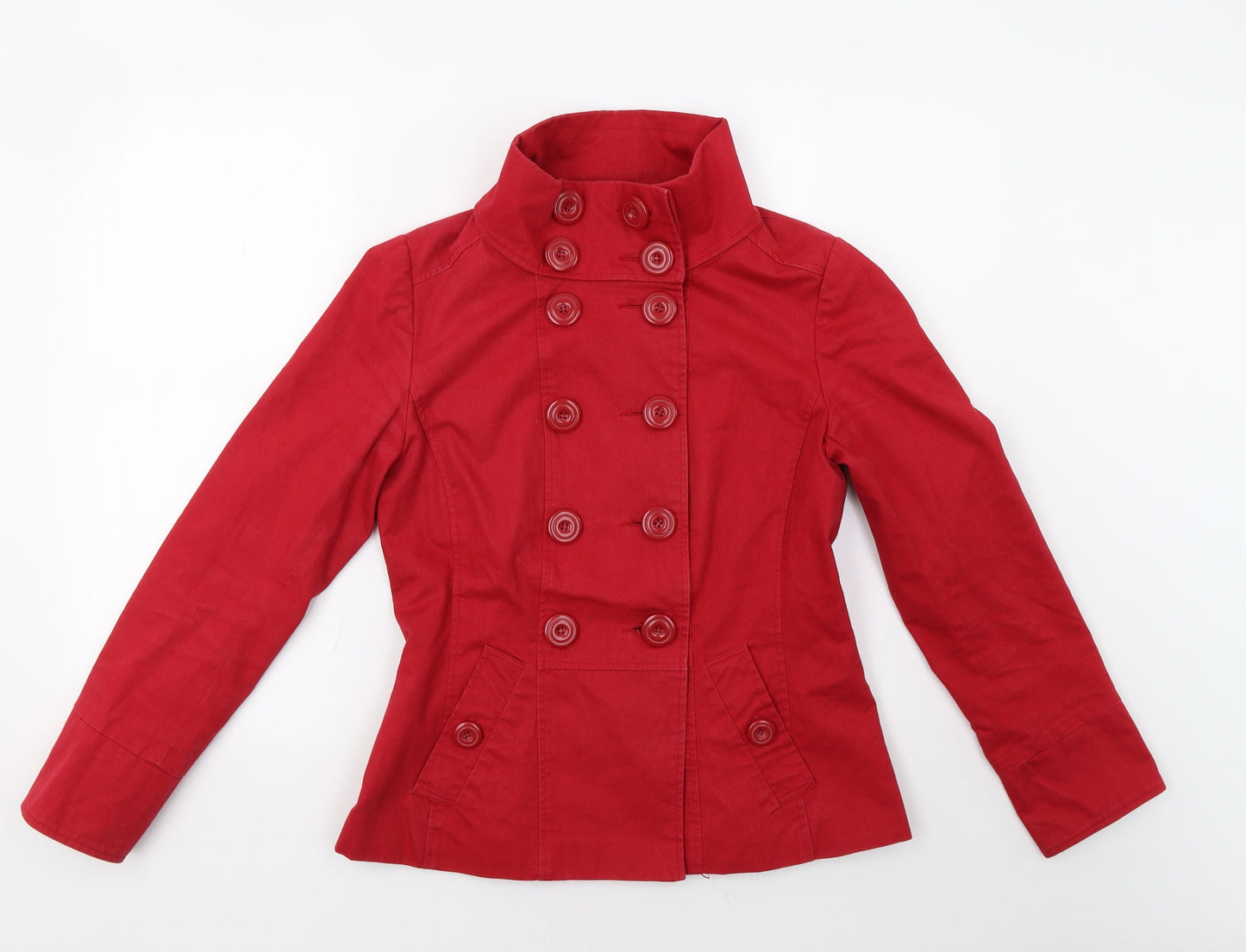 Newq Look Womens Red   Pea Coat Coat Size 10