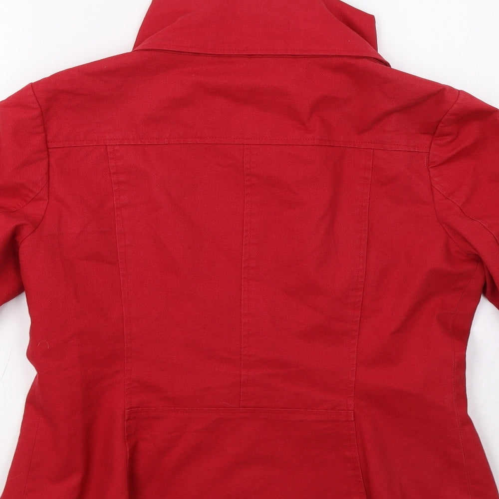 Newq Look Womens Red   Pea Coat Coat Size 10