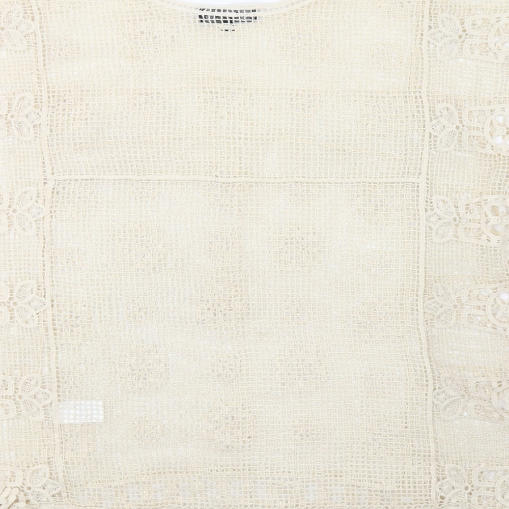 By Julie Womens Beige   Tunic Blouse One Size