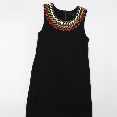 French Connection Womens Black   A-Line  Size S  - Embellished Collar