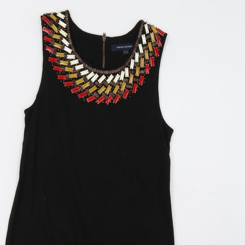 French Connection Womens Black   A-Line  Size S  - Embellished Collar
