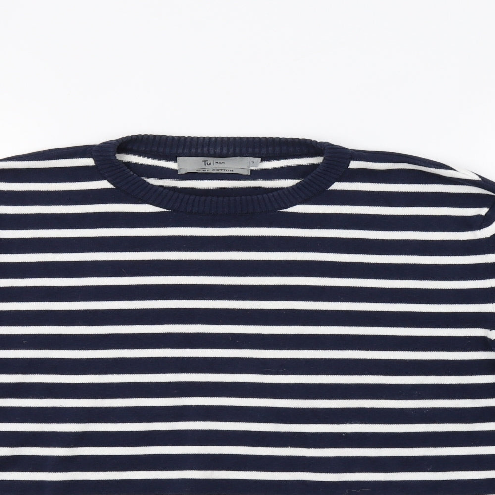 TU Womens Blue Striped  Pullover Jumper Size S