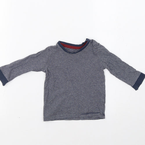 George Baby Blue Striped  Basic Polo Size 6-9 Months