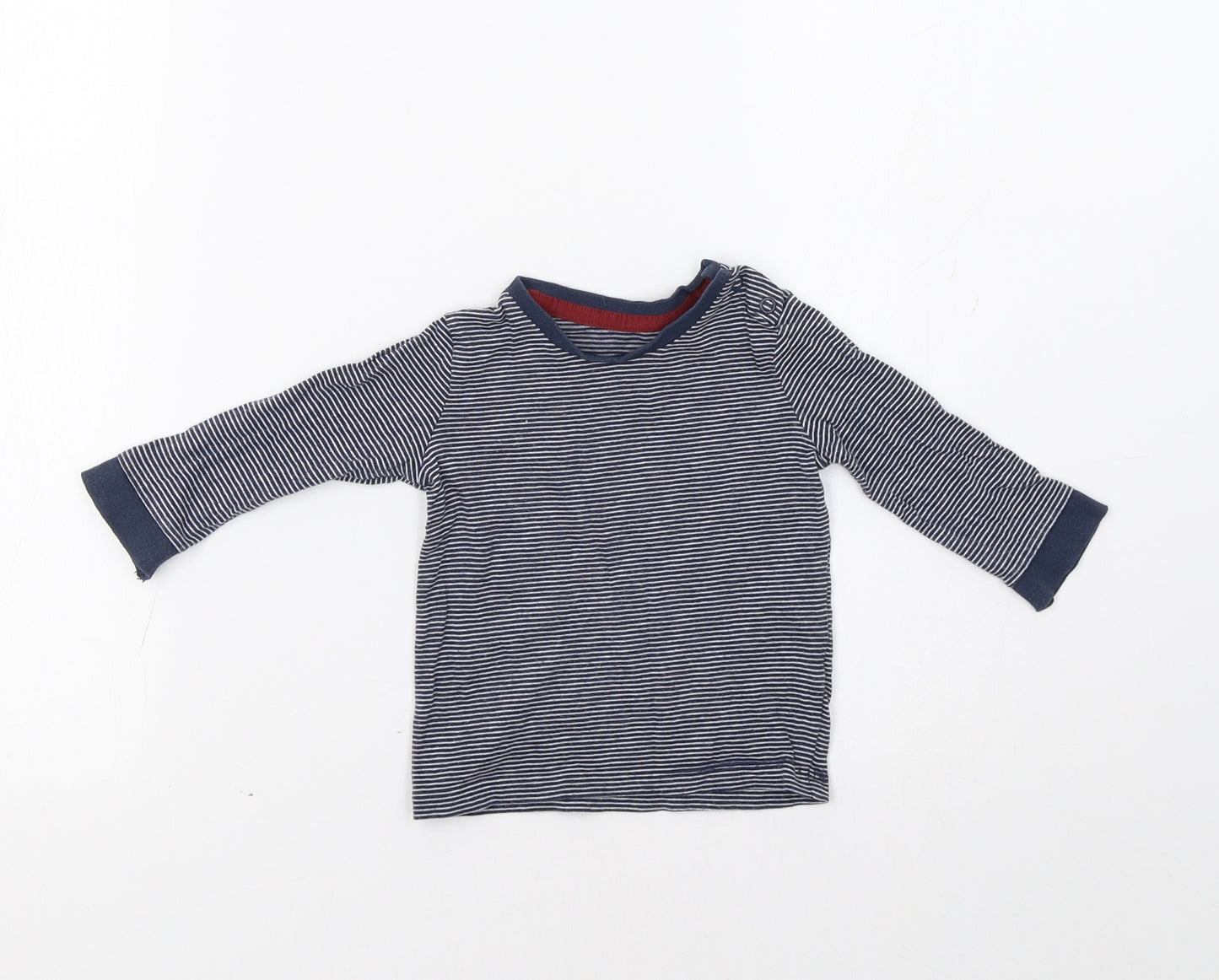 George Baby Blue Striped  Basic Polo Size 6-9 Months