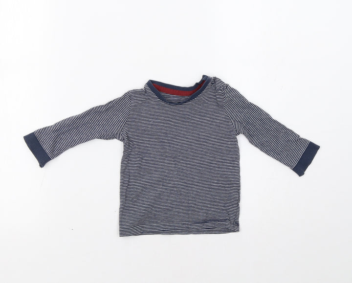 George Baby Blue Striped  Basic Polo Size 6-9 Months