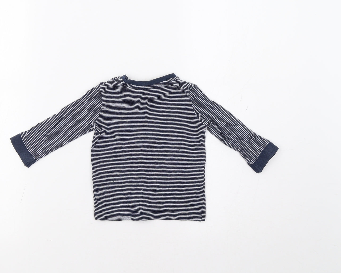 George Baby Blue Striped  Basic Polo Size 6-9 Months
