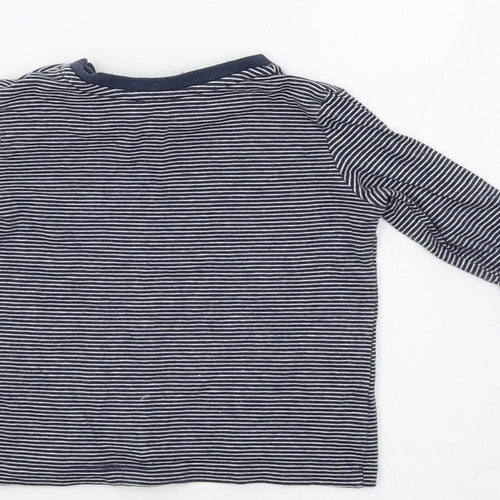 George Baby Blue Striped  Basic Polo Size 6-9 Months