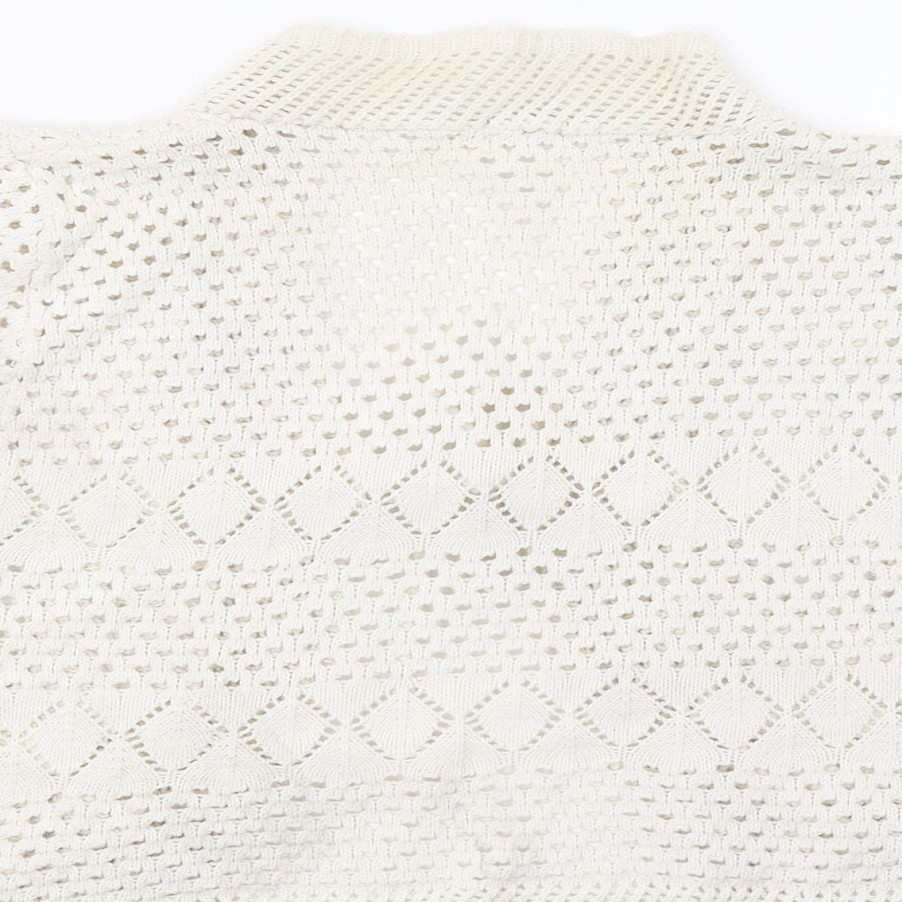 New Design Womens Ivory   Cardigan Jumper Size M