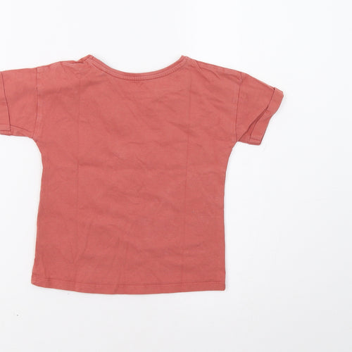 TU Girls Pink   Basic T-Shirt Size 5 Years  - Face