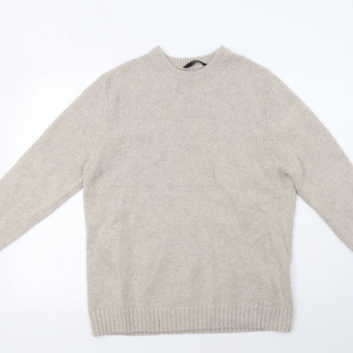 George Mens Beige   Pullover Jumper Size L