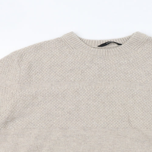 George Mens Beige   Pullover Jumper Size L