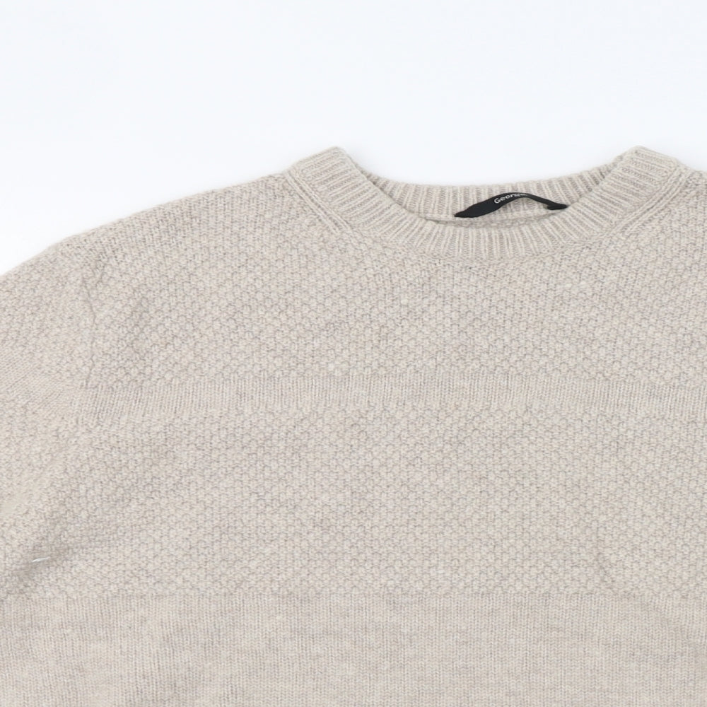George Mens Beige   Pullover Jumper Size L