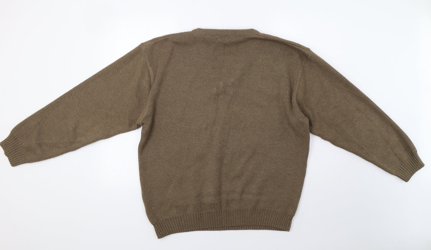 Invicta Mens Brown Argyle/Diamond  Pullover Jumper Size L