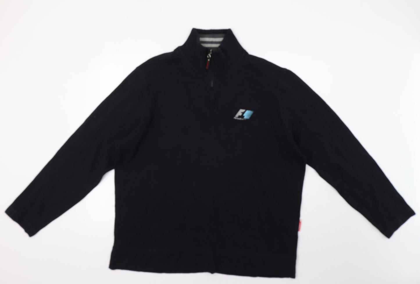 Formula 1 Mens Black   Henley Sweatshirt Size 2XL
