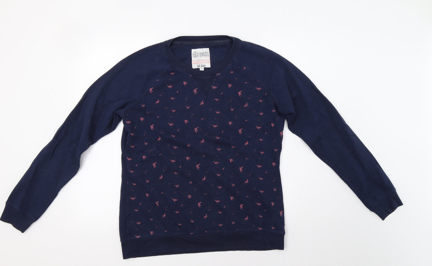 Fat Face Womens Blue   Pullover Sweatshirt Size 14  - Bird Print