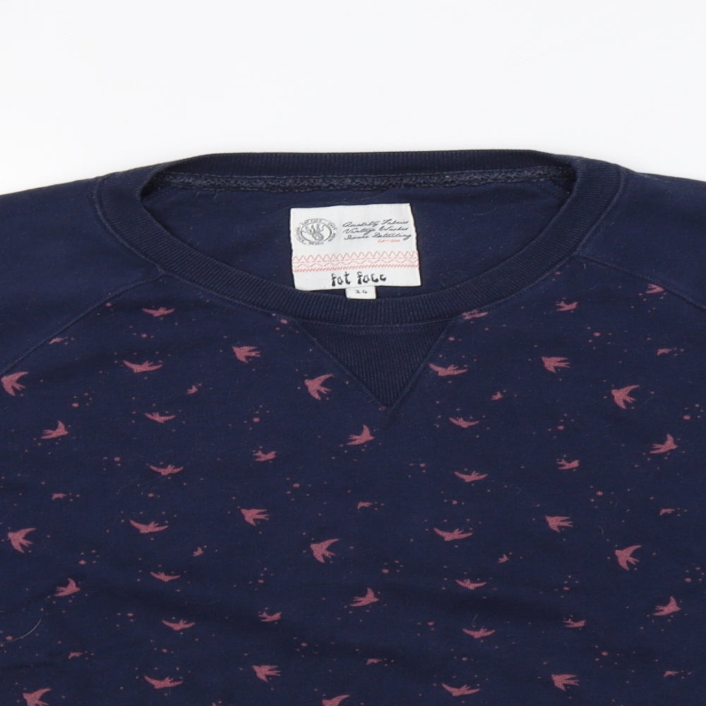 Fat Face Womens Blue   Pullover Sweatshirt Size 14  - Bird Print