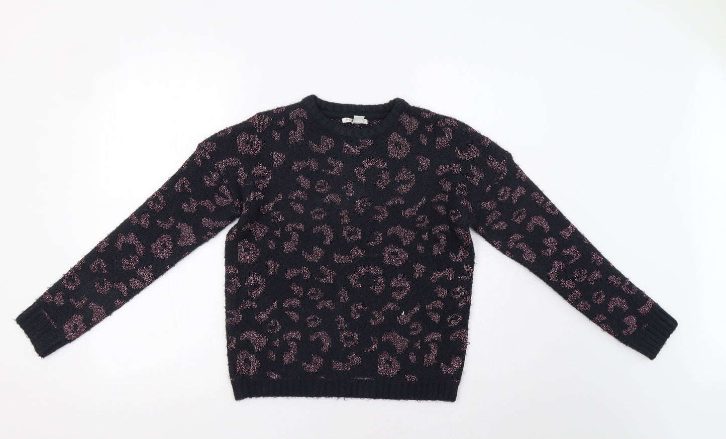 Primark Girls Blue Animal Print  Pullover Jumper Size 11-12 Years
