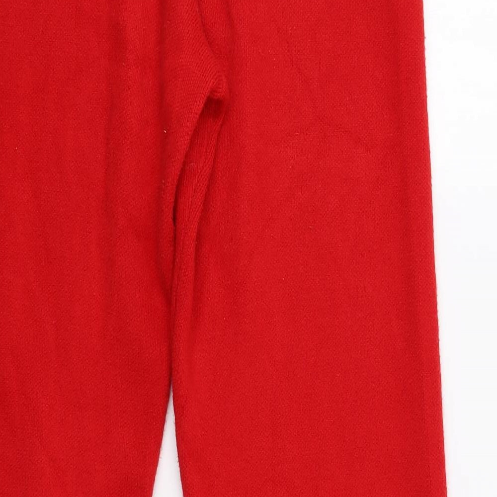 Zara Womens Red   Jogger Trousers Size M