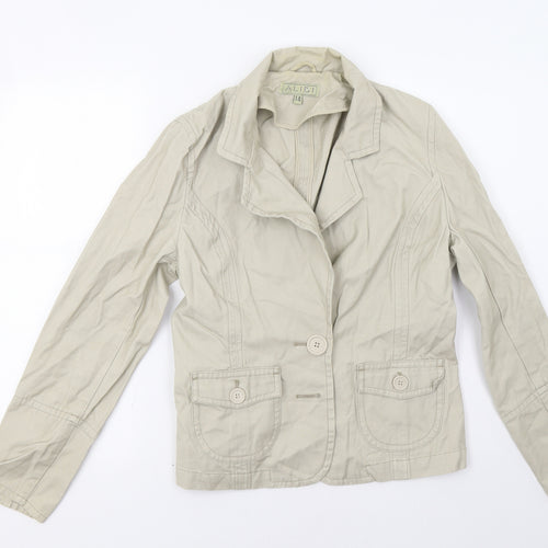 Alibi Womens Beige   Jacket Blazer Size 14
