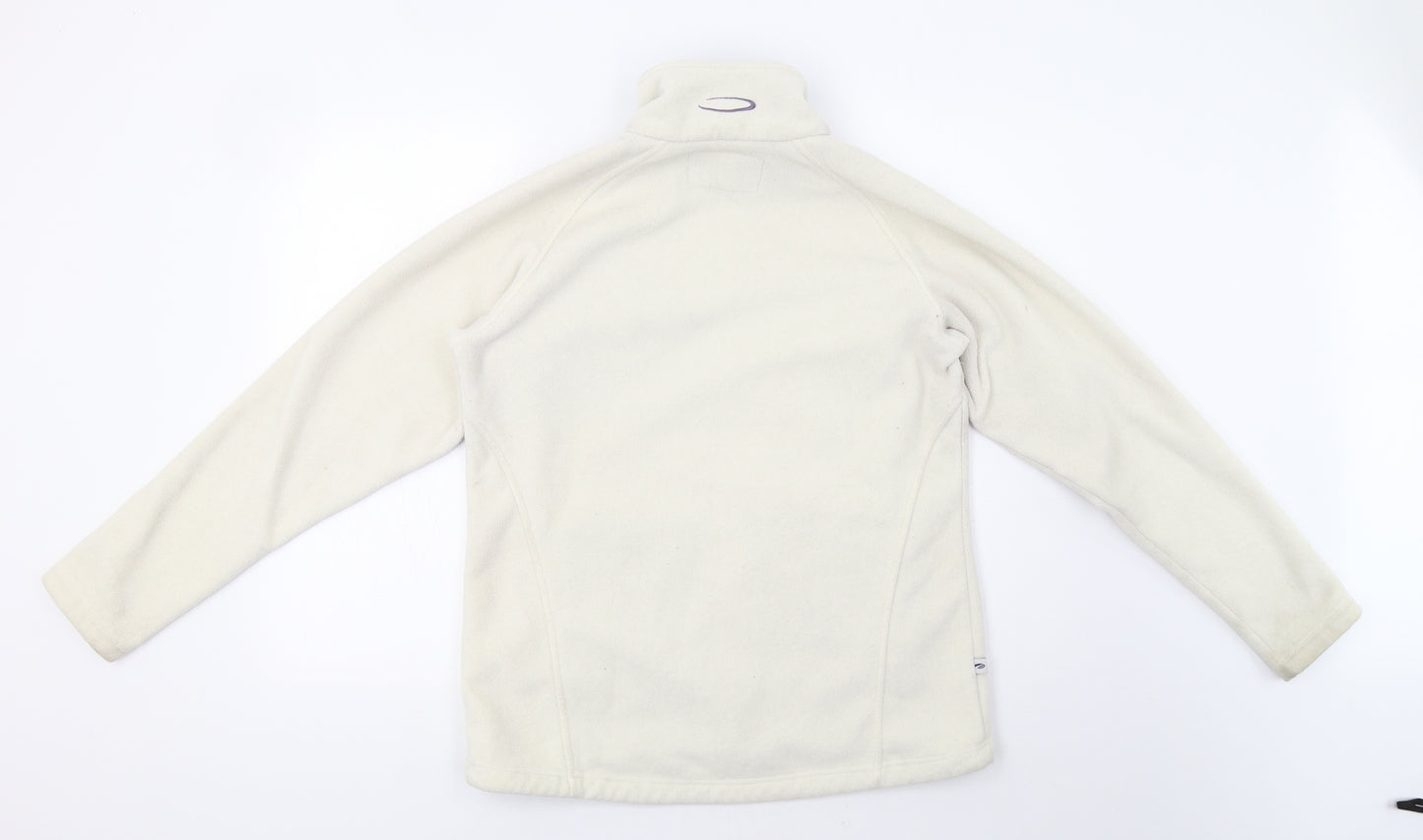 Mountain Life Womens Ivory   Full Zip Sweatshirt Size 12