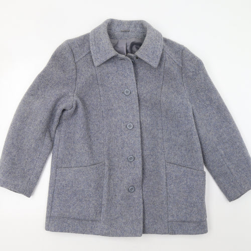 Littlewoods Womens Blue   Pea Coat Coat Size 14